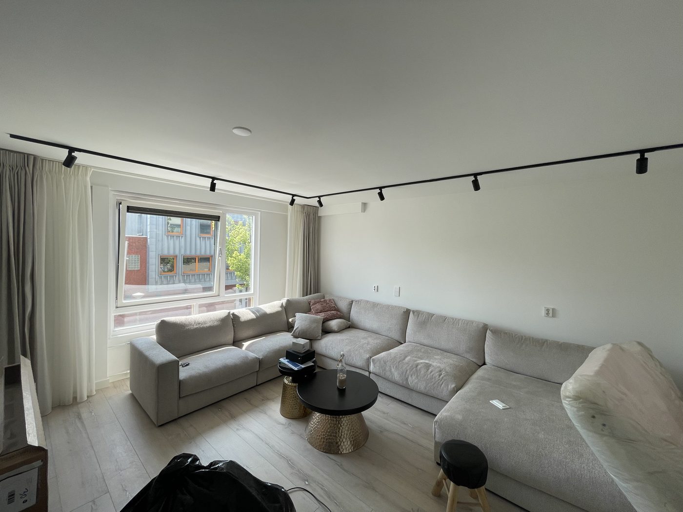 Railverlichting in woonkamer